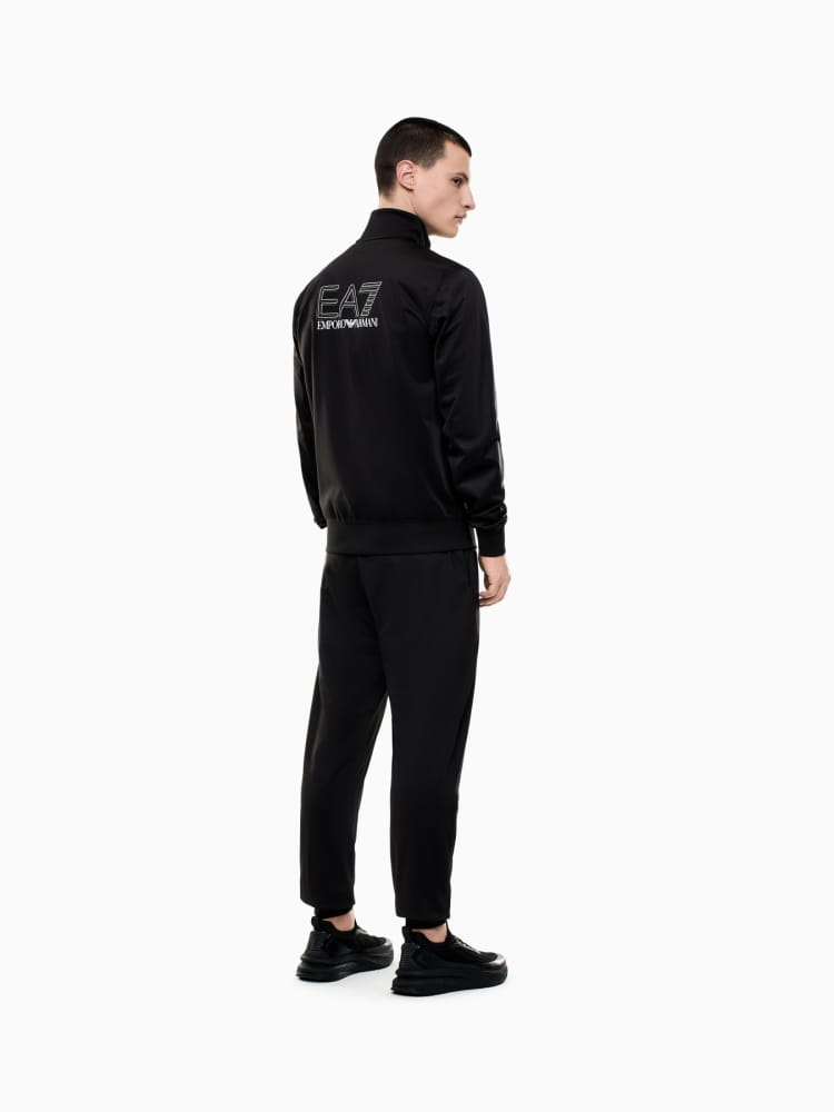 Emporio Armani tuta in tessuto tecnico visibility asv nero