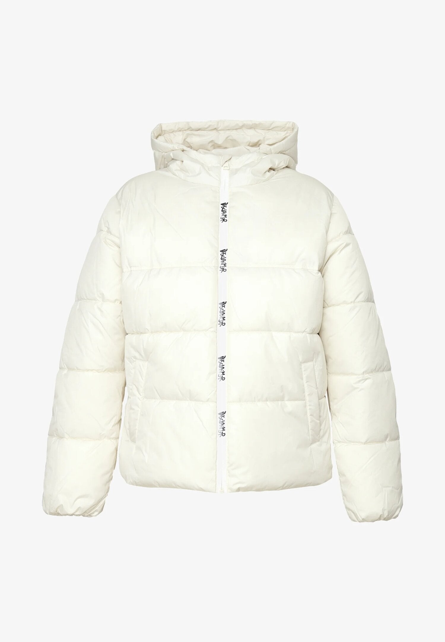 Disclaimer Giubbotto Bianco Bambino In Nylon Con Cappuccio Sportivo AI25