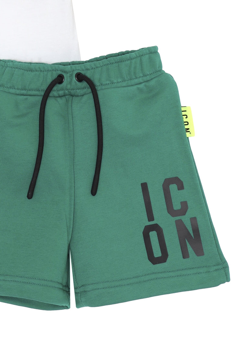 ICON complete green baby 12 months 4 years cotton vertical writing - GREEN | CammarataMode