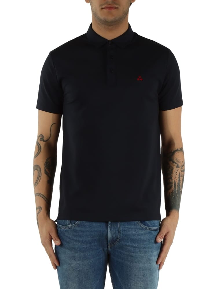 Peuterey polo blu navy uomo mini logo