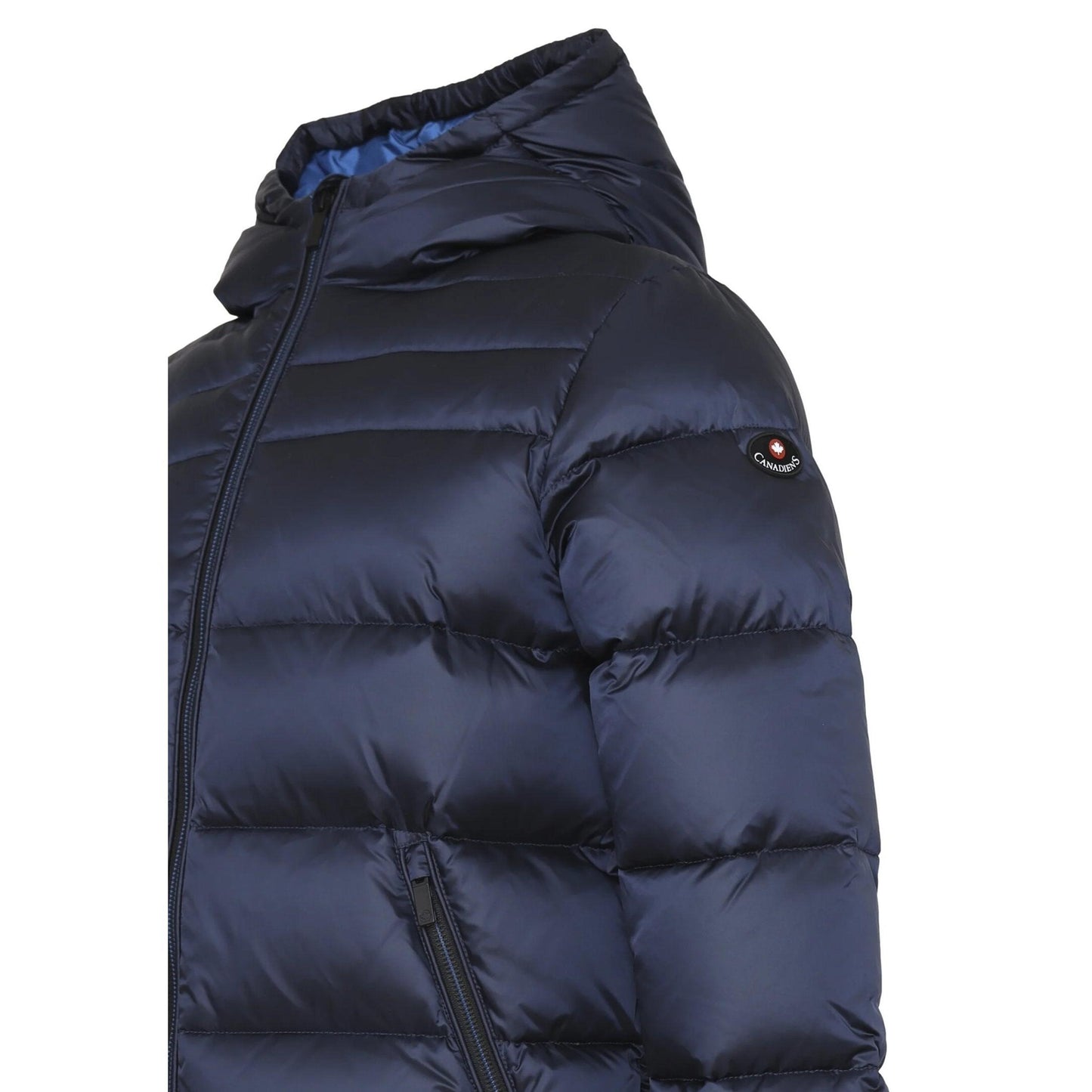 Canadiens Giubbotto Bambino Blu In Nylon Con Cappuccio | Invernale AI 25