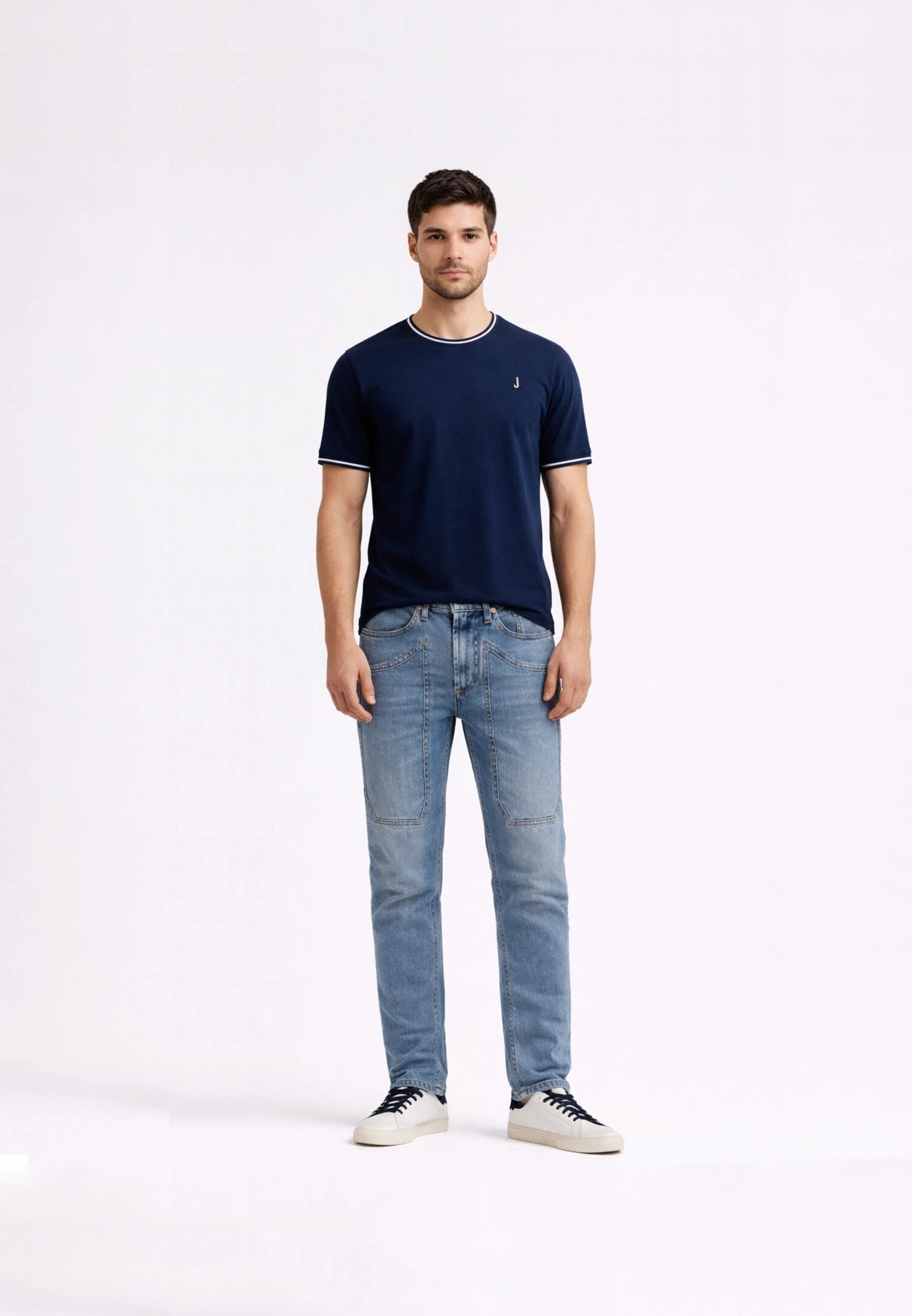 Jeckerson Jeans Cinque Tasche Slim Con Toppa Uomo DNDTFDENI043_