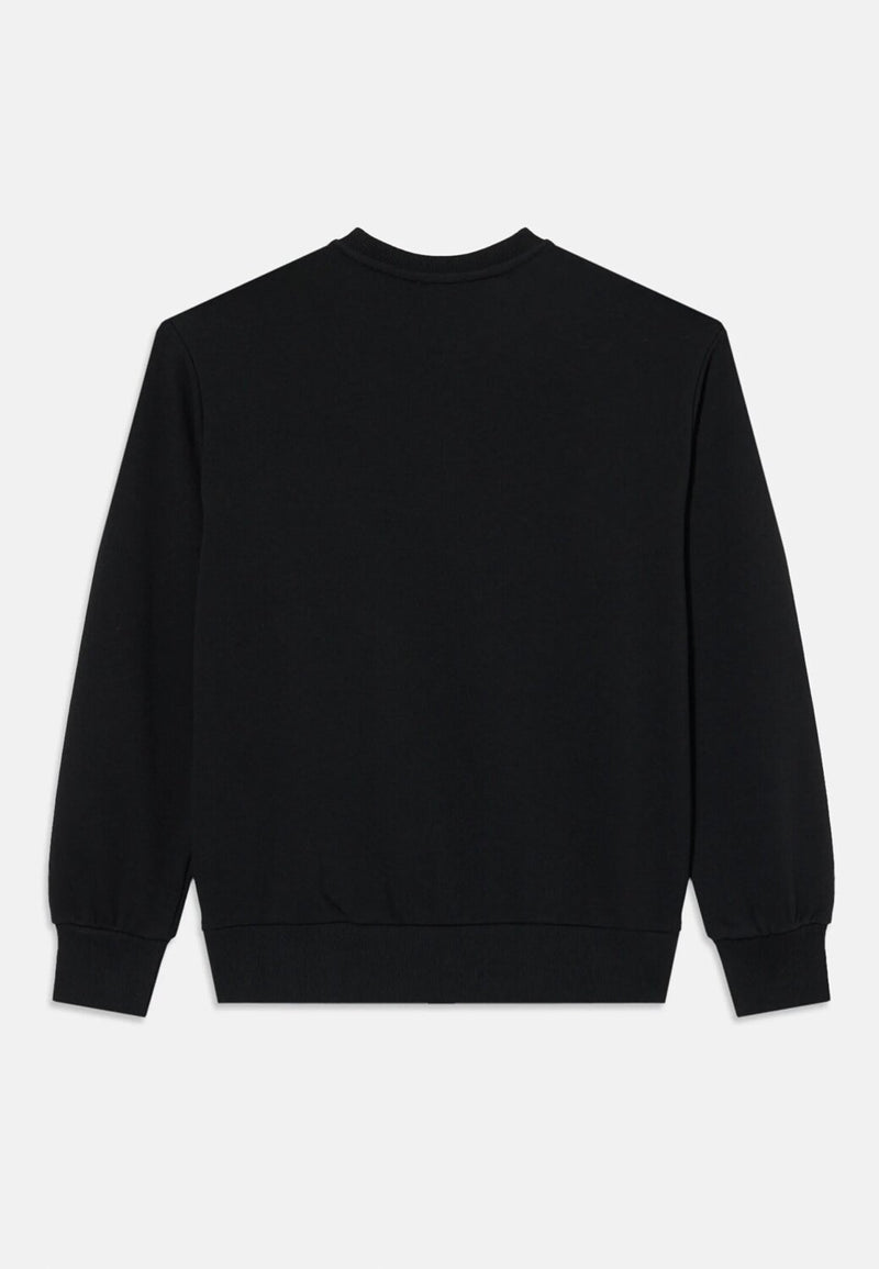 Diesel felpa bambino ragazzo nera girocollo cotone logo stampato - NERO | CammarataMode