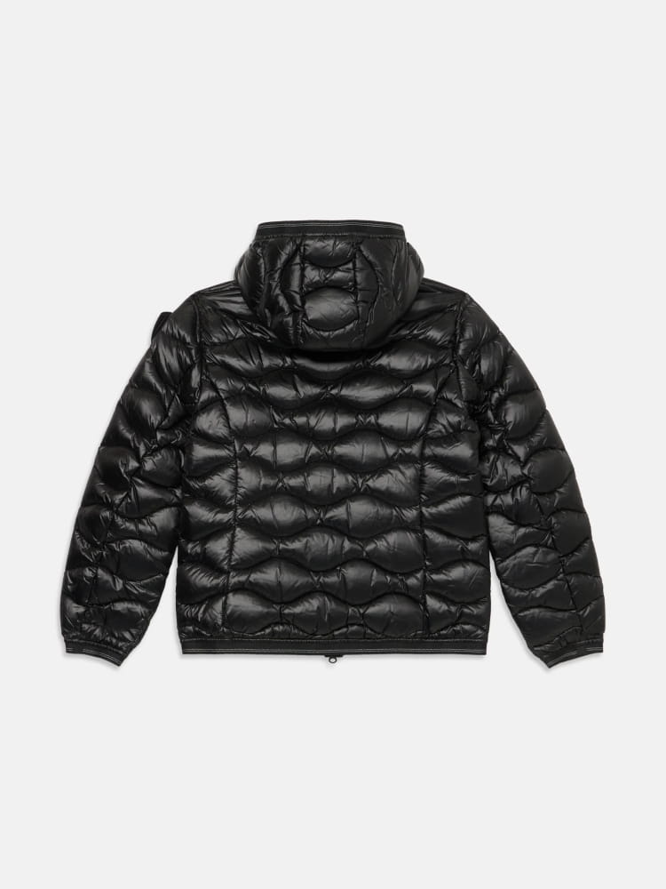 Blauer giubbotto nero ragazza con logo