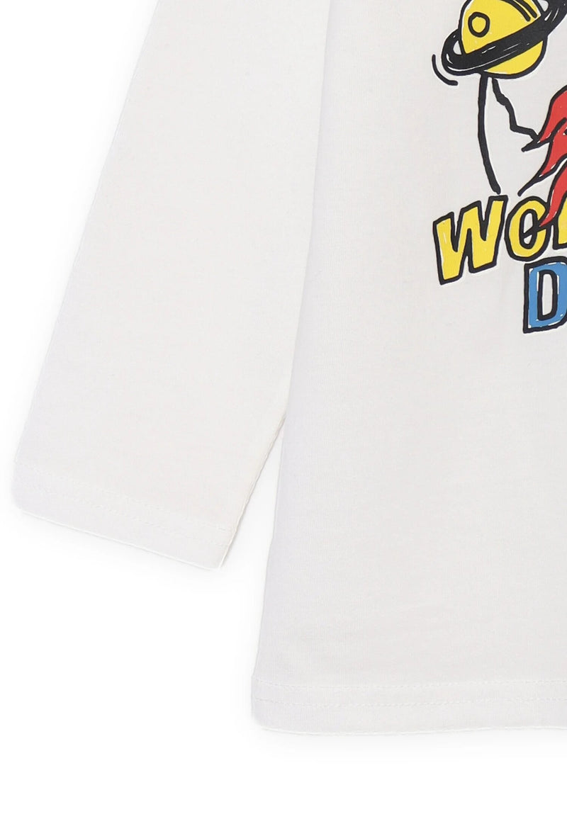 Diesel White Long Sleeve T-Shirt Baby 3-36 Months - WHITE | CammarataMode