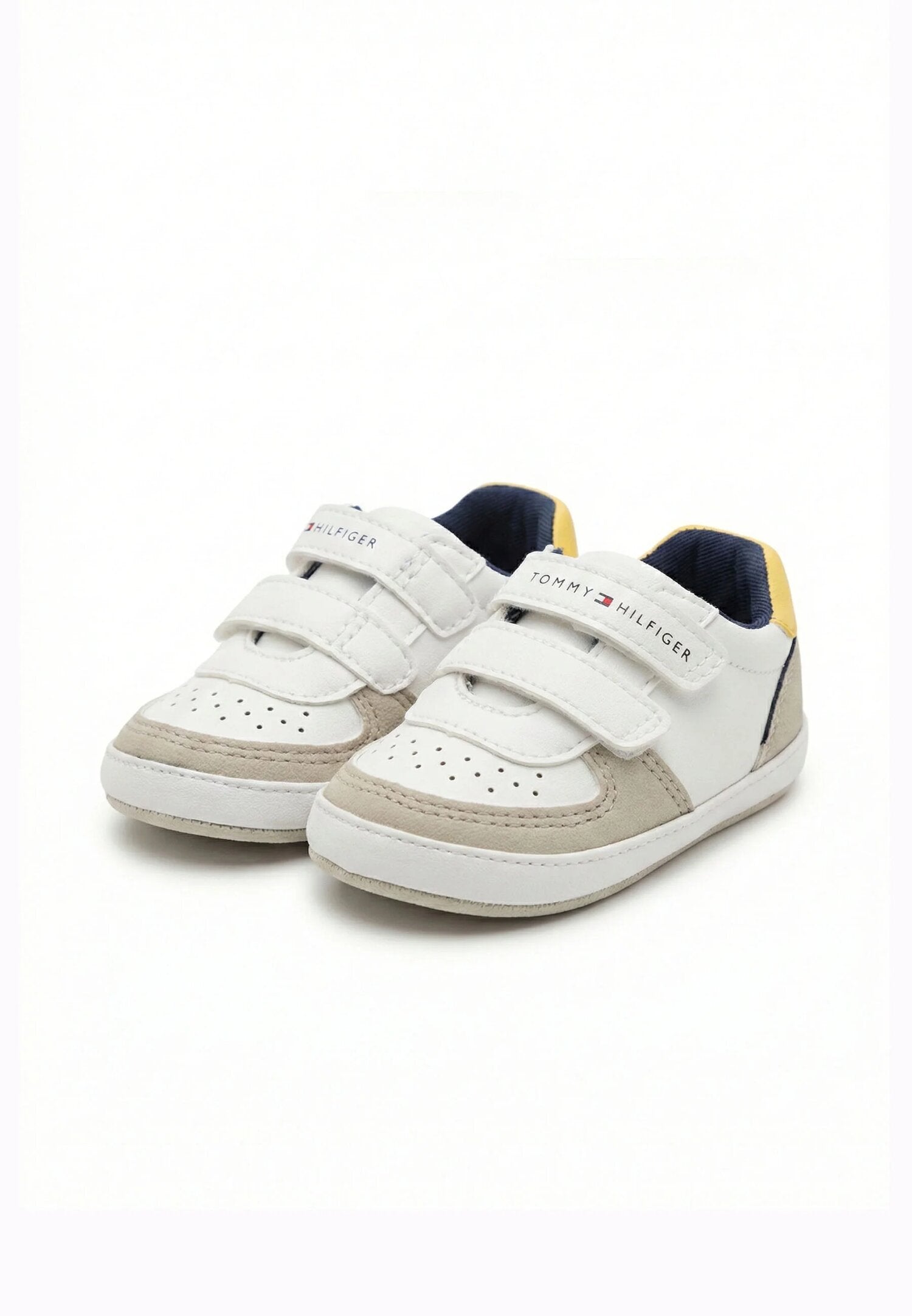 Tommy Hilfiger Scarpe Bianche Neonato Sneakers Basse Quotidiano In Ecopelle 12