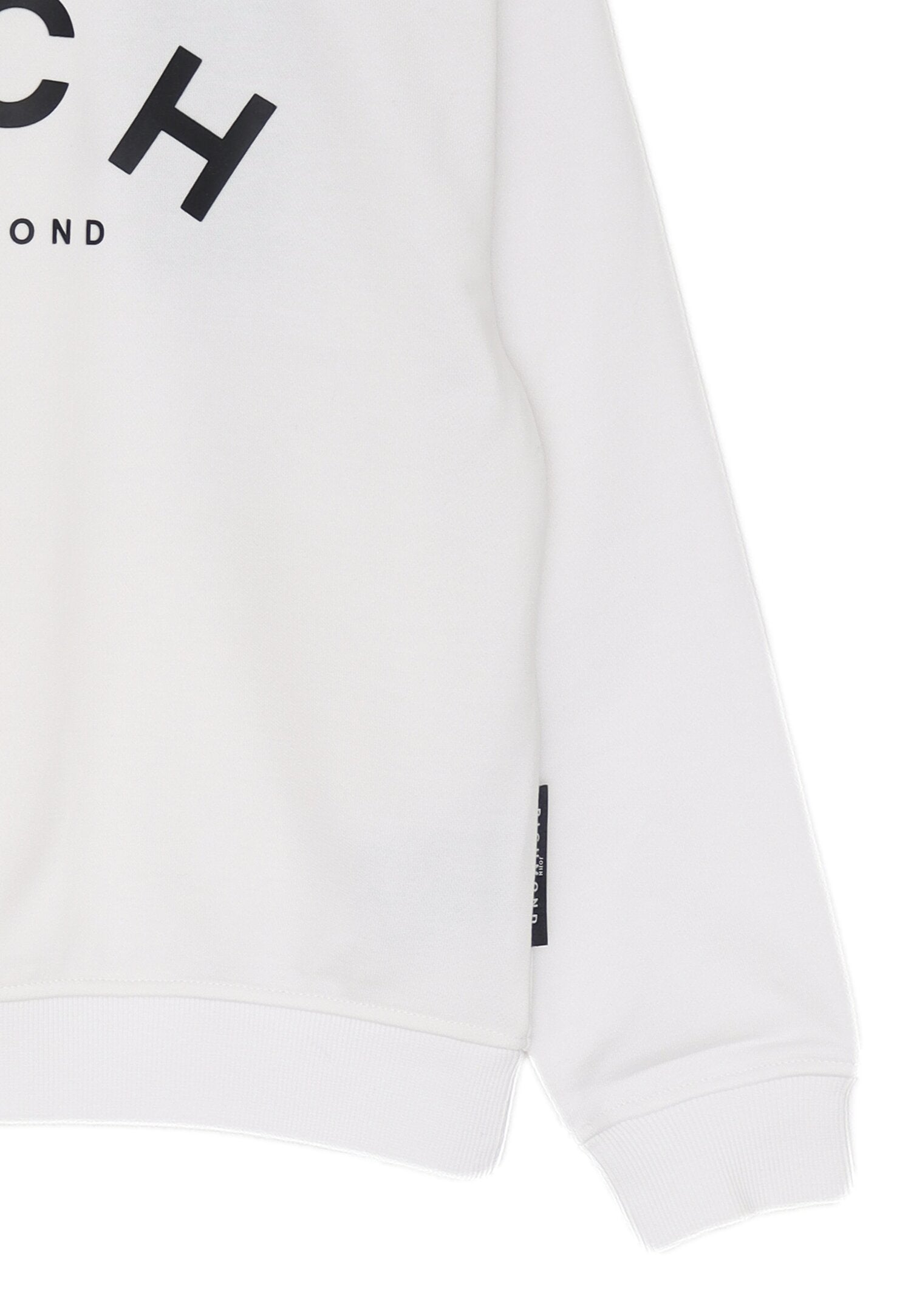 John Richmond felpa bambino e ragazzo bianca cotone logo frontale | CammarataMode