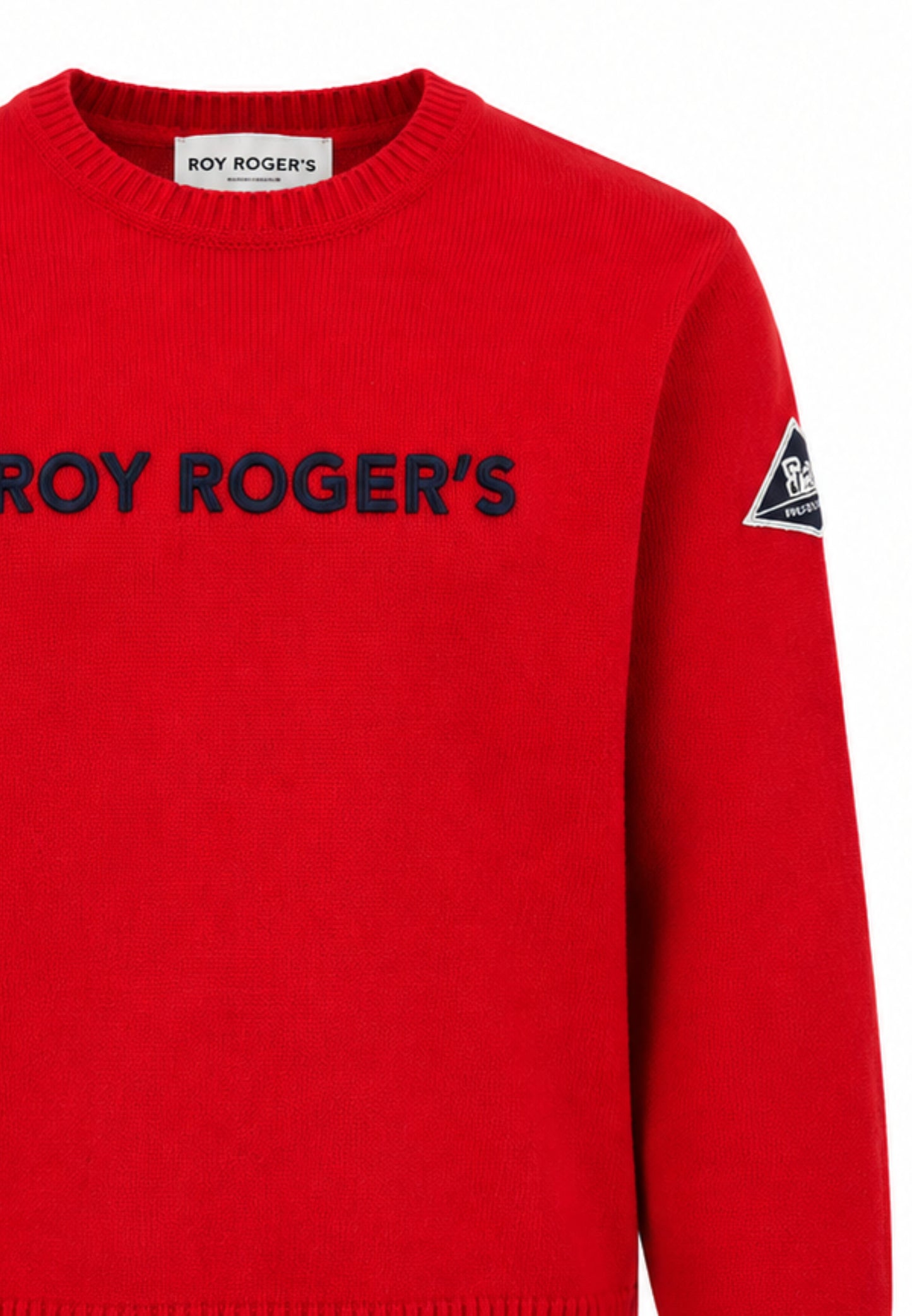 Roy Roger's maglia ROSSA CON LOGO CENTRALE RICAMATO Bambini e ragazzi rh116/00.ro_