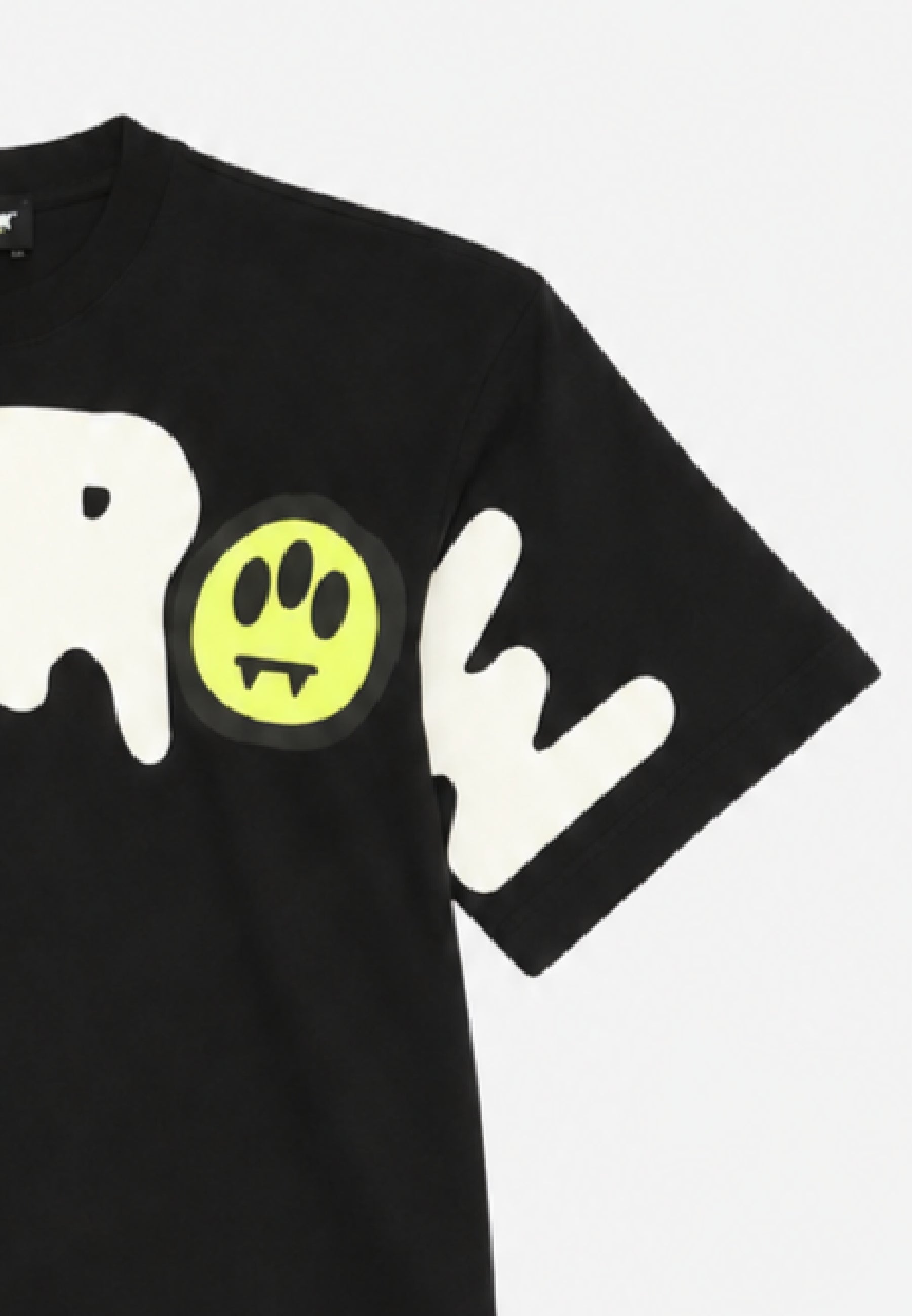 BARROW T SHIRT NERA A MEZZE MANICHE CON LOGO GRANDE CENTRALE Bambini e ragazzi F5BKJUTH242.NE_