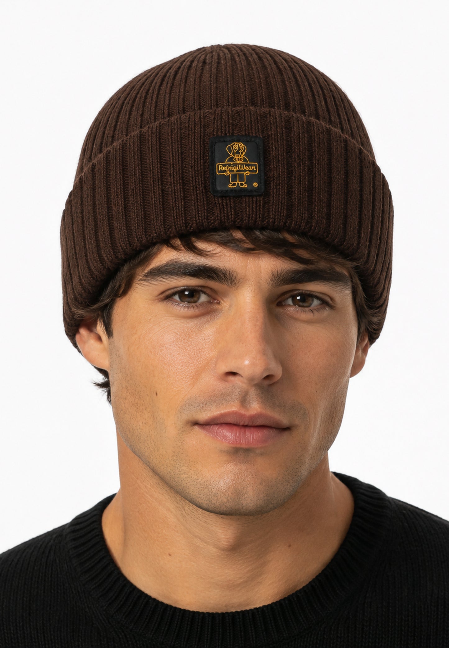 REFRIGIWEAR CAPPELLO MARRONE IN LANA CON LOGO Uomo colorado hat.marro_
