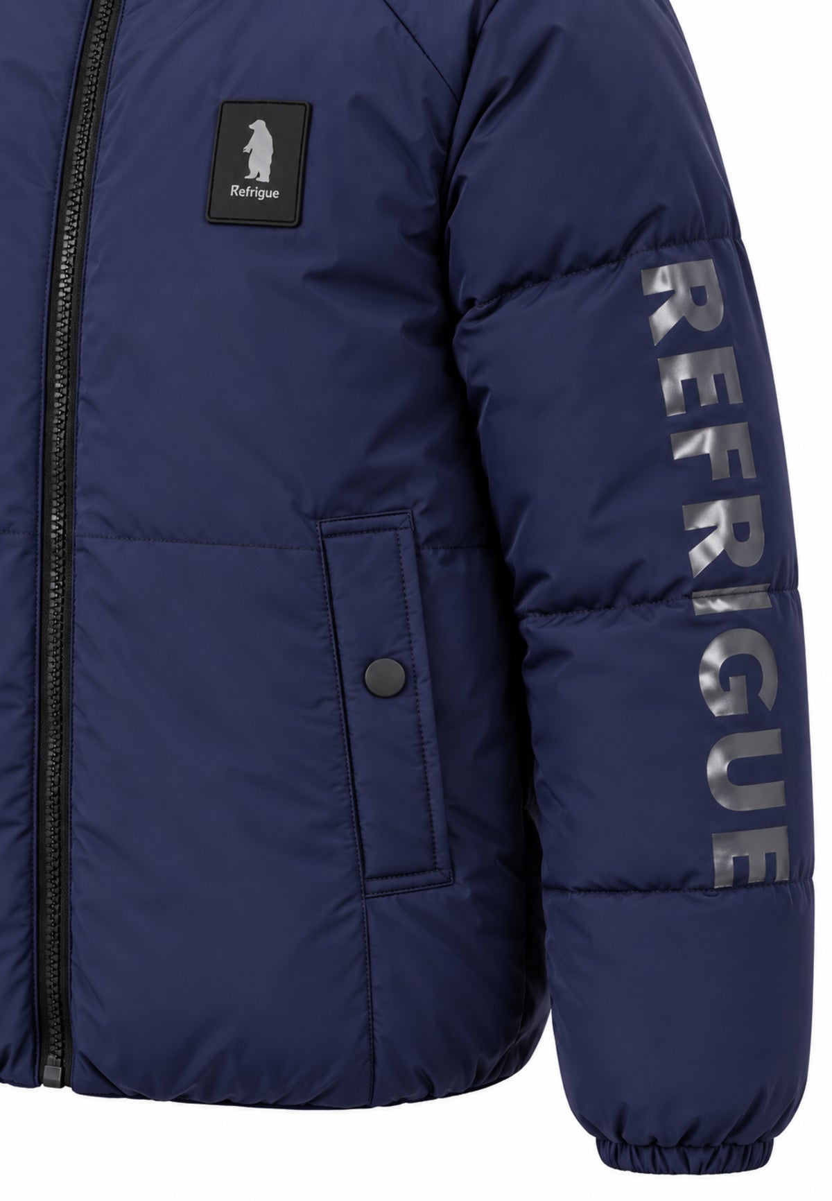 Refrigue giubbotto BLU con cappuccio REVERSIBILE Bambini e ragazzi 2831o00070.blu_