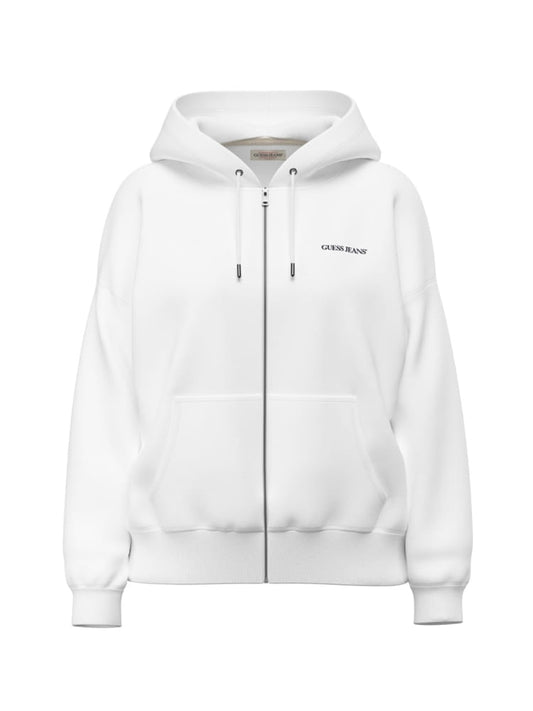 Guess felpa bianca donna mini logo