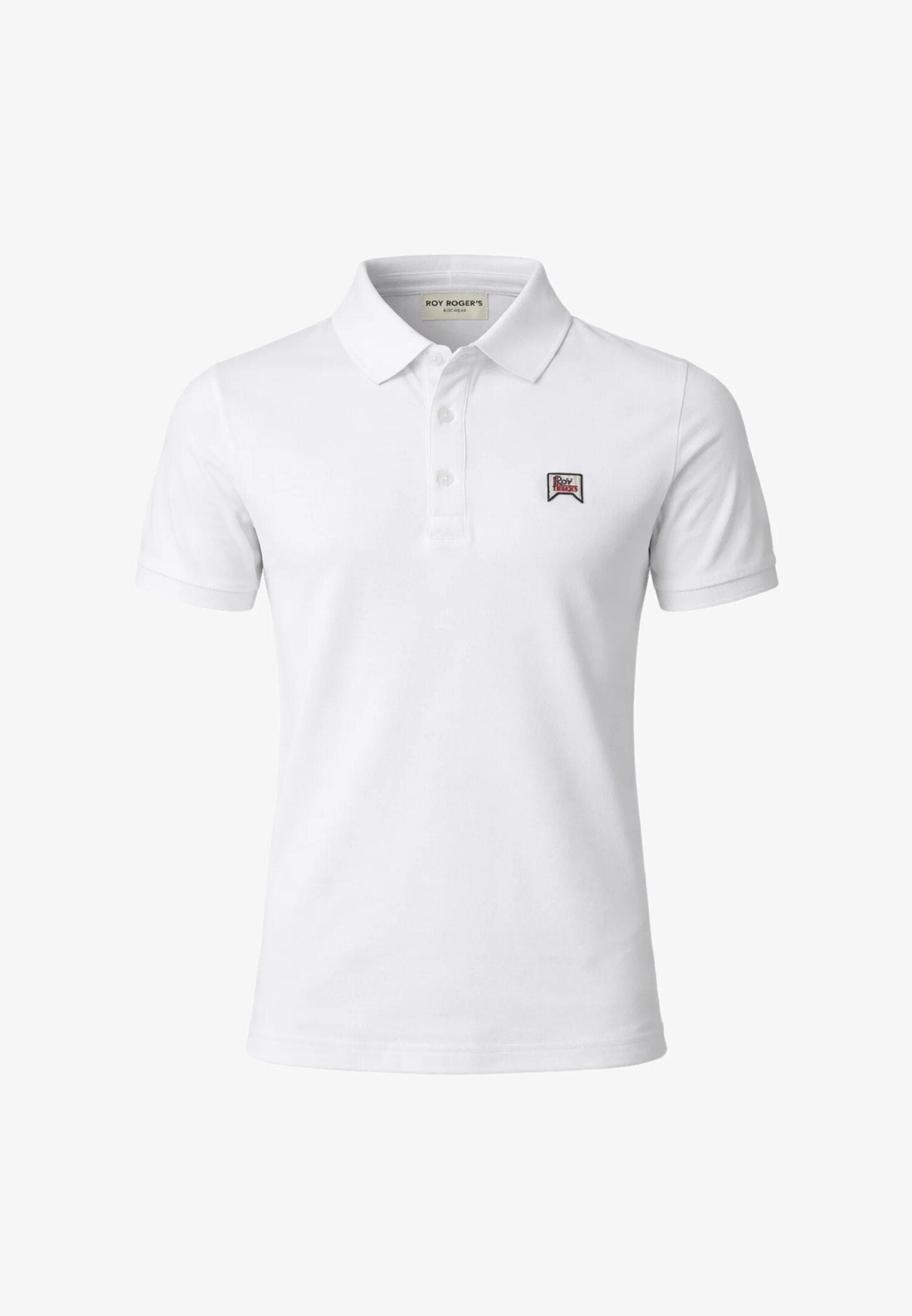 Roy Roger's Polo Bianco Con Logo Roy Davanti Bambino RG105_
