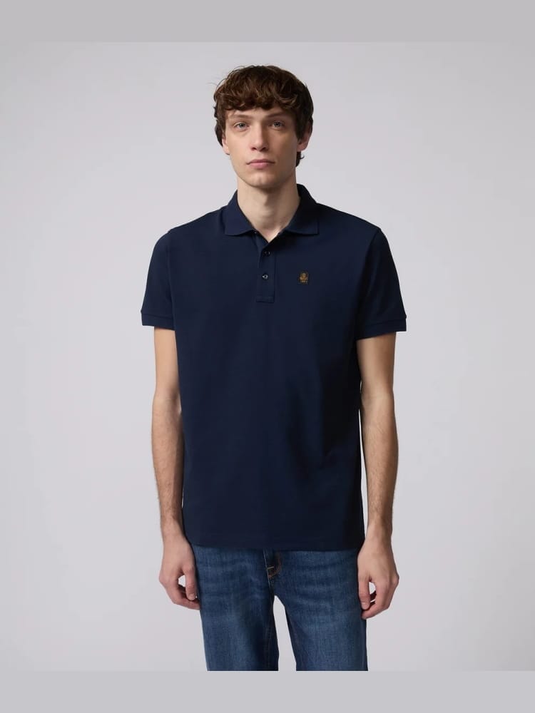 Refrigiwear polo blu navy uomo mini logo
