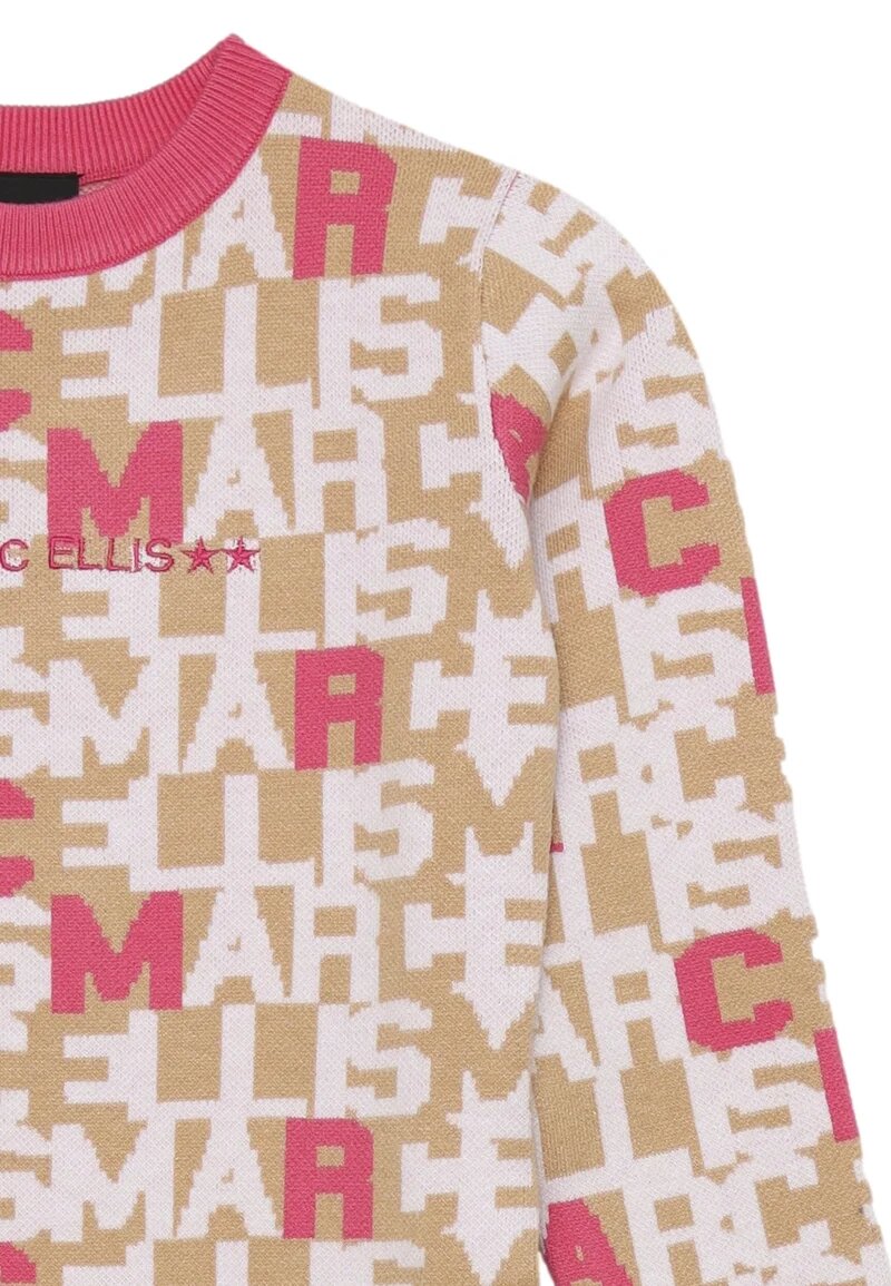 Marc Ellis Abito Rosa Bambina In Viscosa Girocollo Invernale AI25