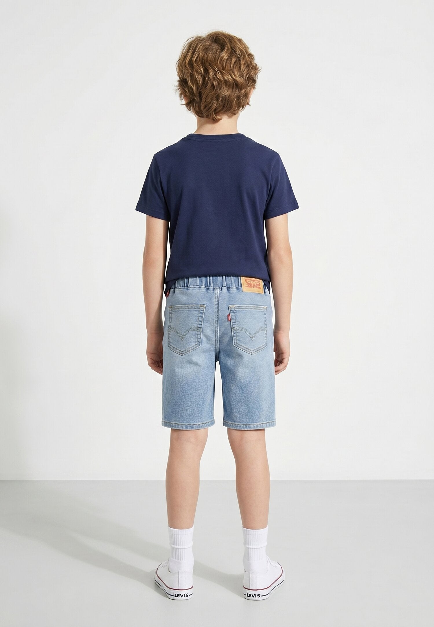 Levi's Bermuda Jeans Con Lacci Logati Bambino 9ED613-MDH_