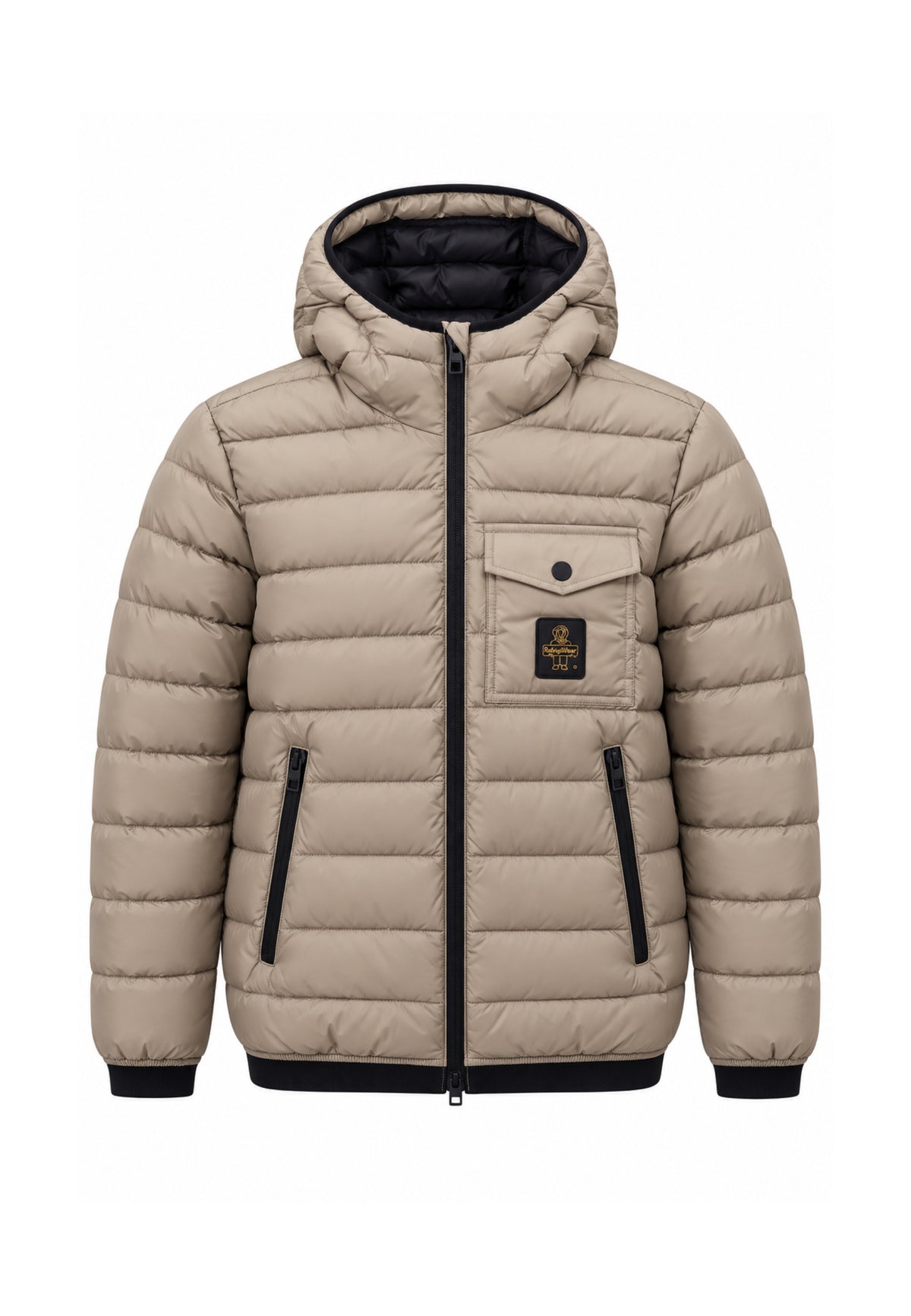 REFRIGIWEAR GIUBBOTTO BEIGE TRAPUNTATO CON CAPPUCCIO Uomo JOSH JACKET.BEIGE_