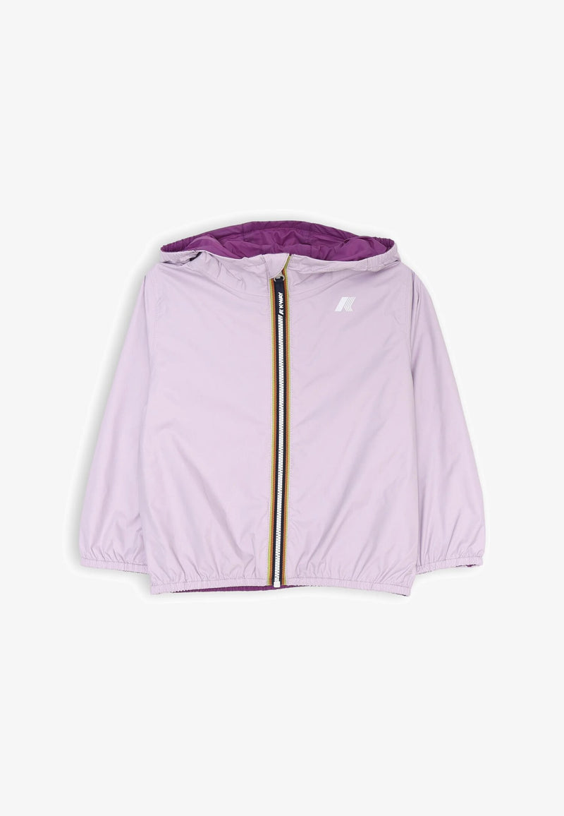 K-Way Jacket Lilac Baby Girl Spring Summer 2025 with Hood - LILAC | CammarataMode