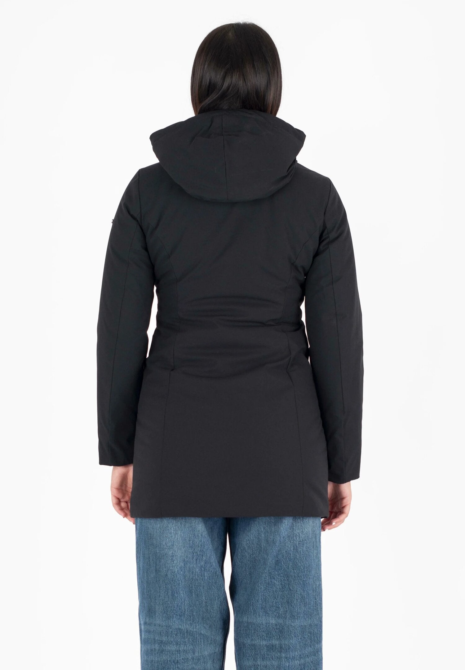 Refrigiwear Giubbotto Nero Donna In Tessuto Con Cappuccio | Invernale AI25 | CammarataMode