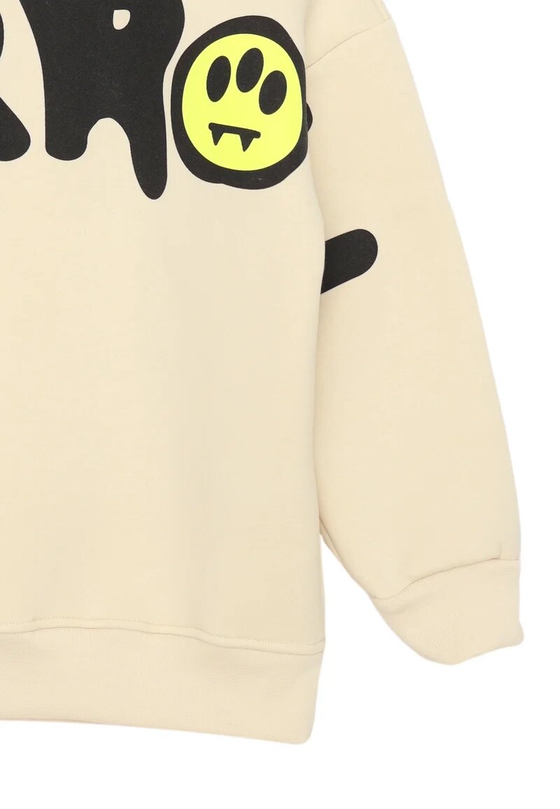 Barrow Felpa Panna Bambino In Cotone Con Cappuccio Invernale AI 25