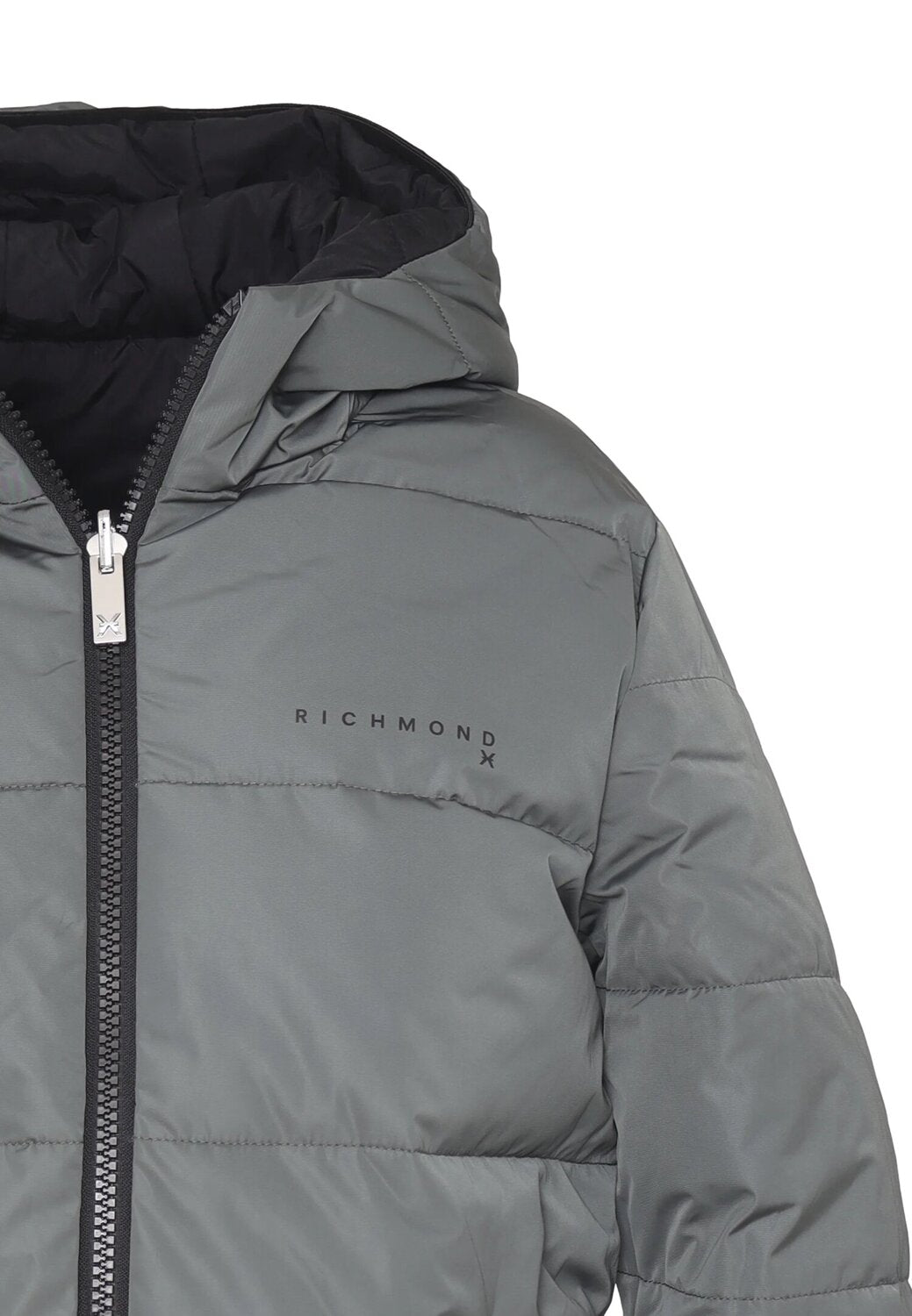 John Richmond Cappotto Reversibile Uomo Verde Militare/Nero – Piumino Invernale