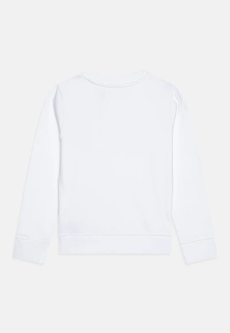 Felpa Calvin Klein bianca logo minimal bambino - BIANCO | CammarataMode