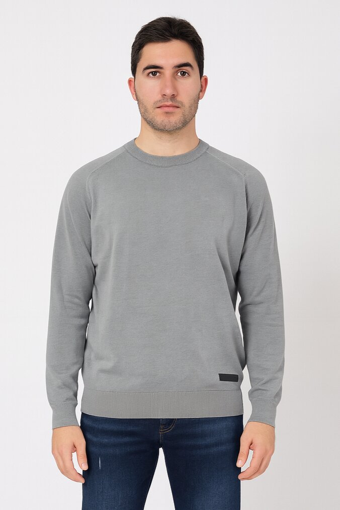 John Richmond felpa uomo grigio scuro in misto viscosa con logo - GRIGIO SCURO | CammarataMode