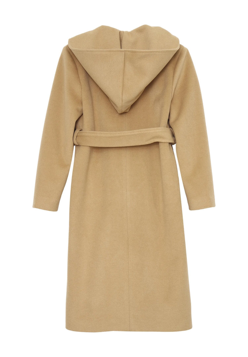 Kocca cappotto cammello bambina e ragazza con cappuccio elegante - CAMMELLO | CammarataMode