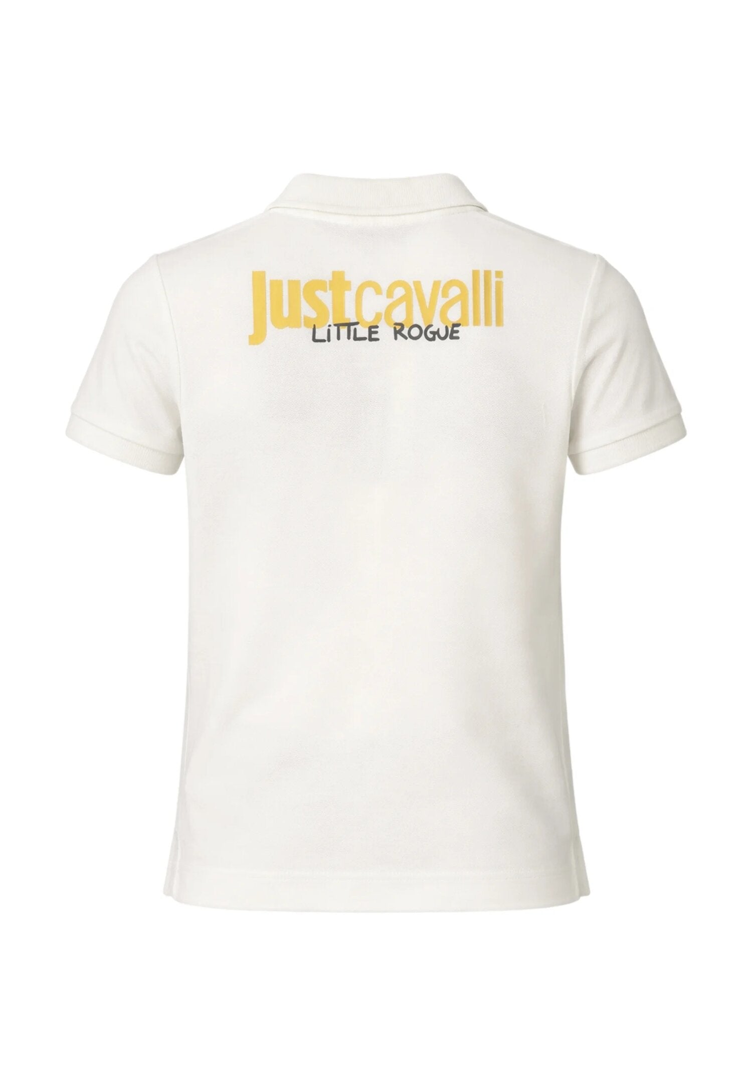 Just Cavalli Polo Bianca Con Pech e Stampa Dietro Neonato JIP26087PO_