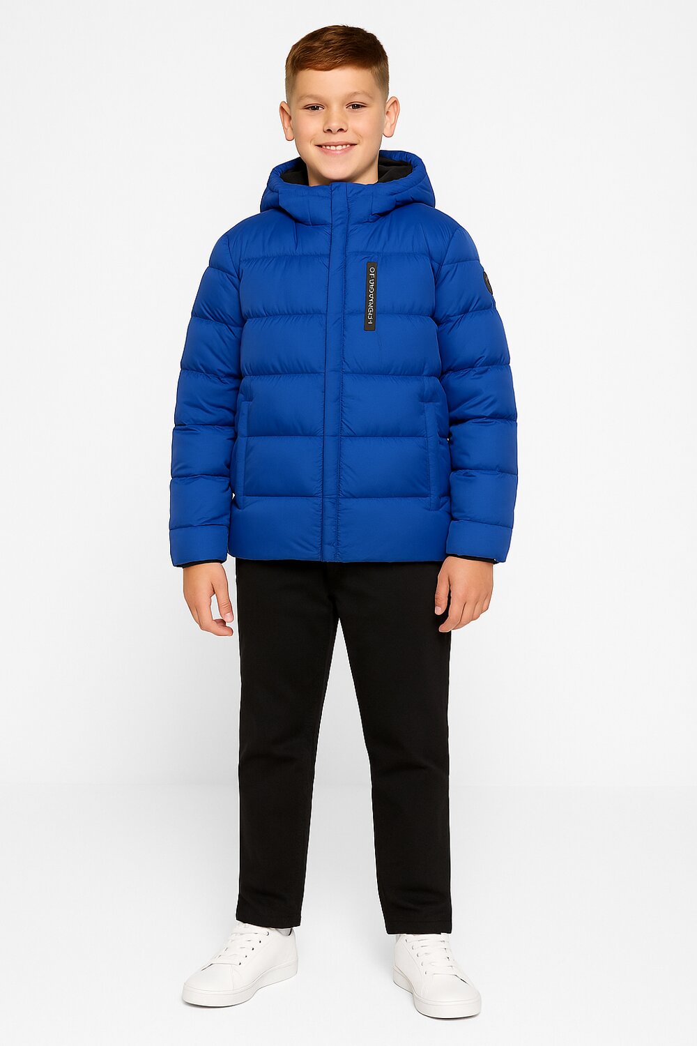 Calvin Klein Giubbotto Royal Bambino In Nylon Con Cappuccio Invernale AI25