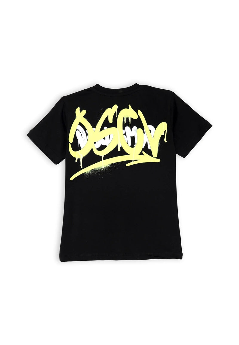 Disclaimer Complete Child Boy - Black Graffiti T-Shirt and Bermuda Shorts - BLACK | CammarataMode