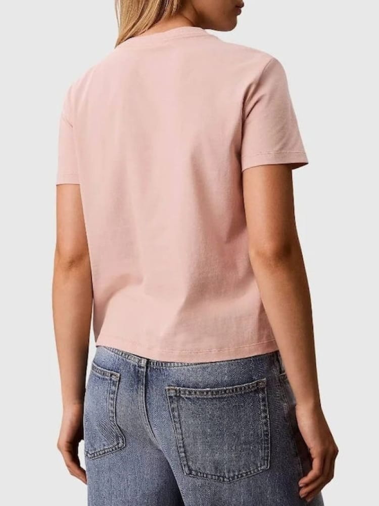 Calvin Klein tshirt rosa donna logo sul davanti
