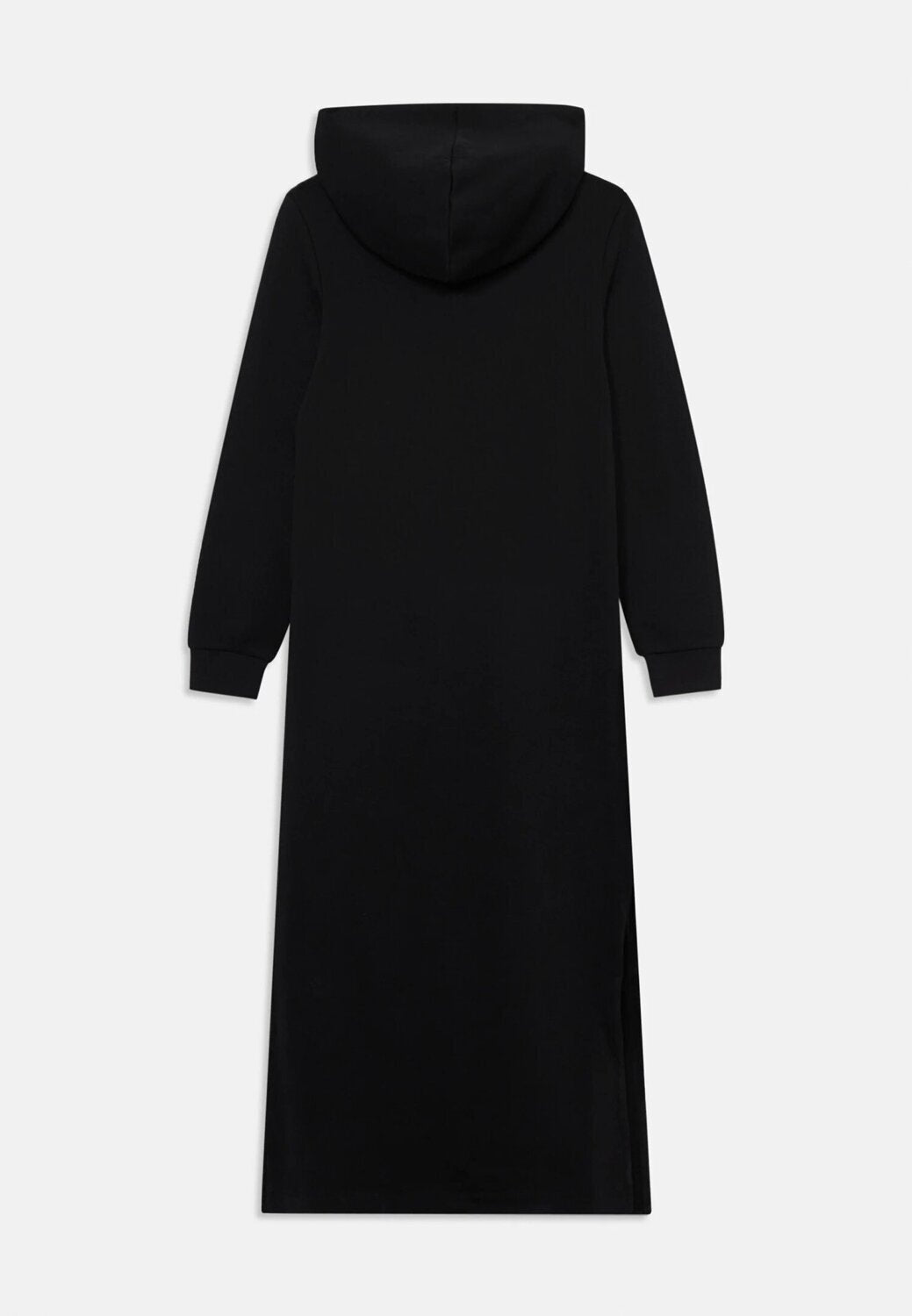 Diesel vestito lungo bambina ragazza nero con cappuccio logo ricamato