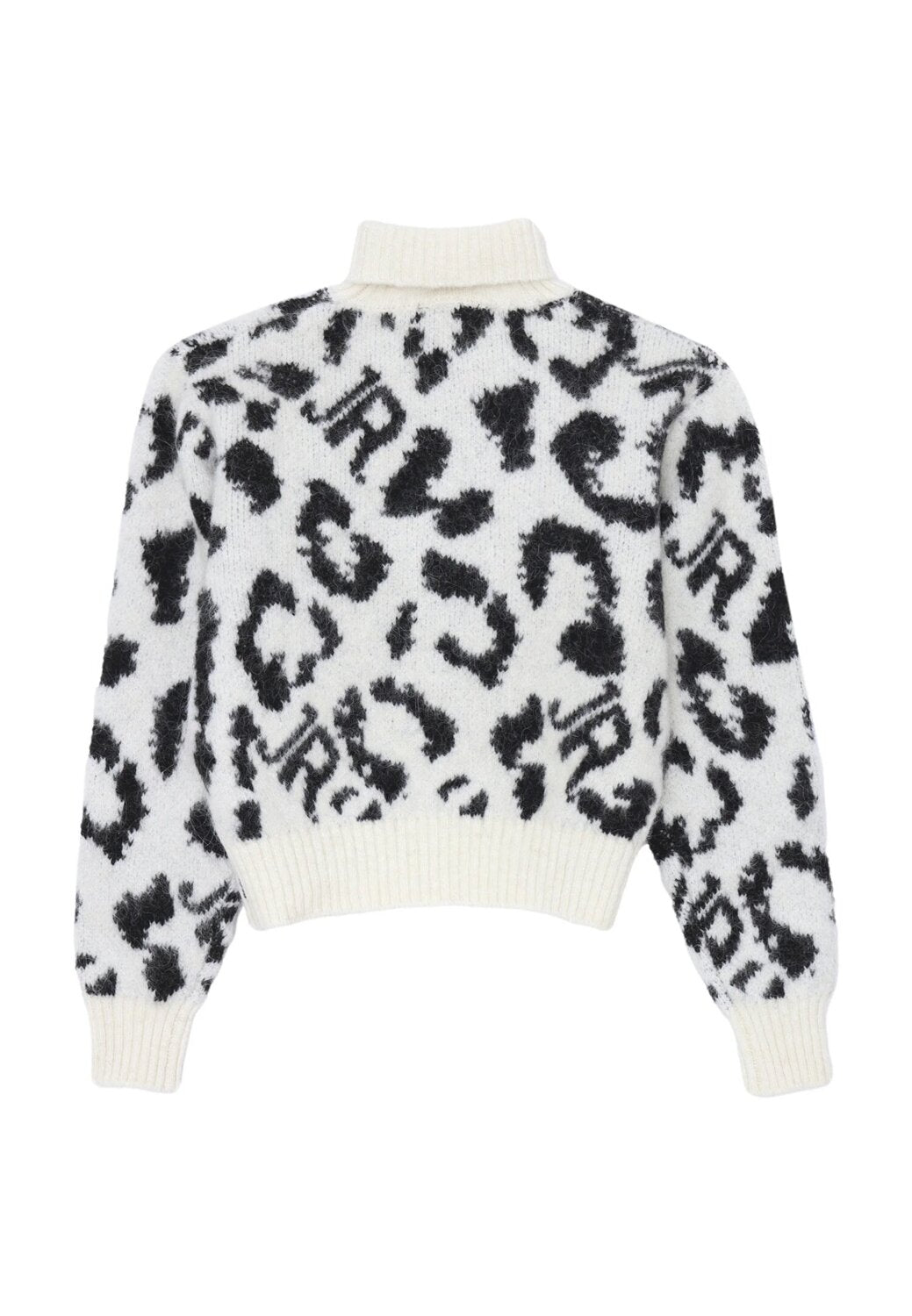John Richmond Maglione Bambina Off-White – Lana Alpaca Fantasia Animalier