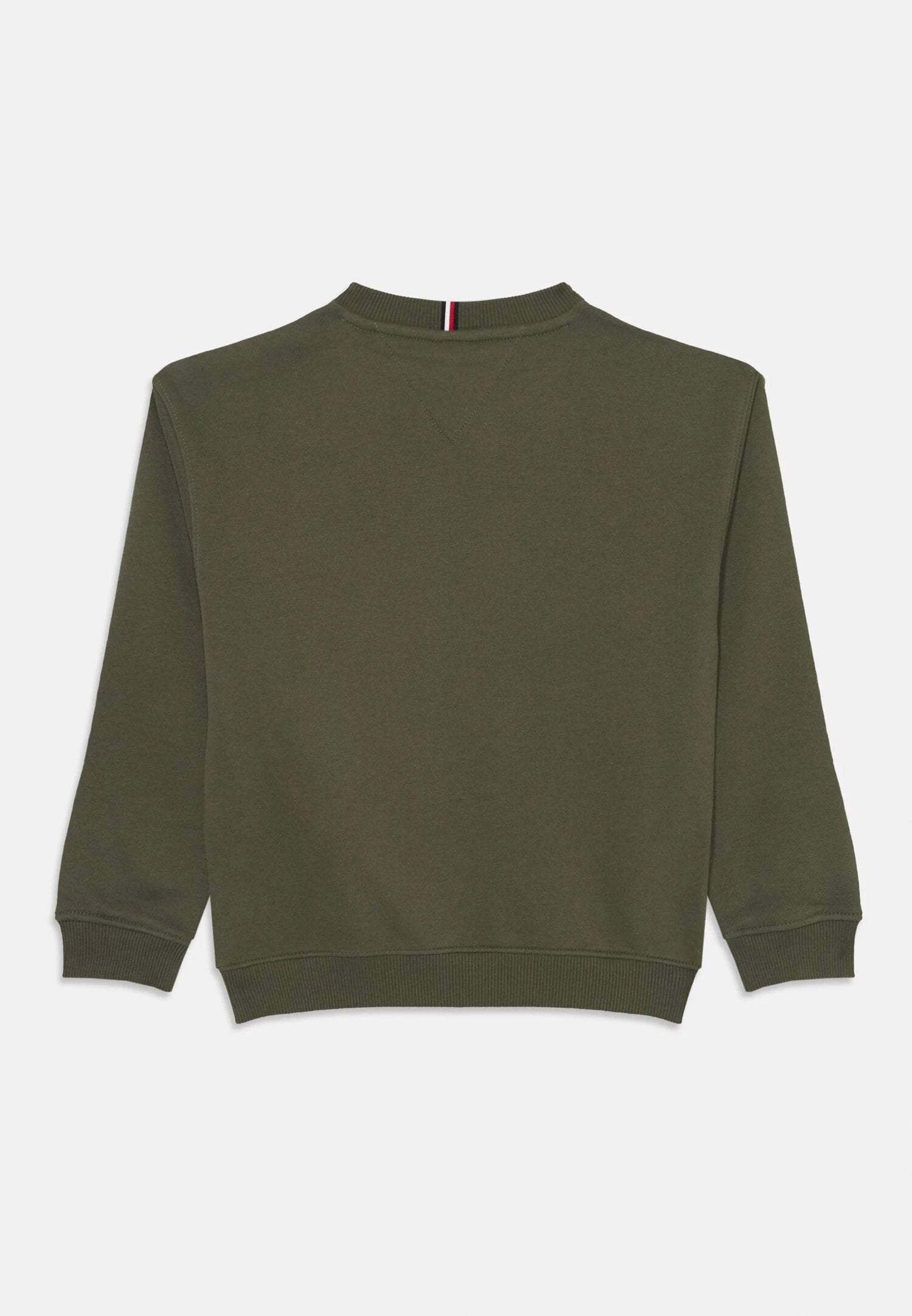 Tommy Hilfiger Felpa Verde Bambino In Cotone Girocollo Sportivo AI25