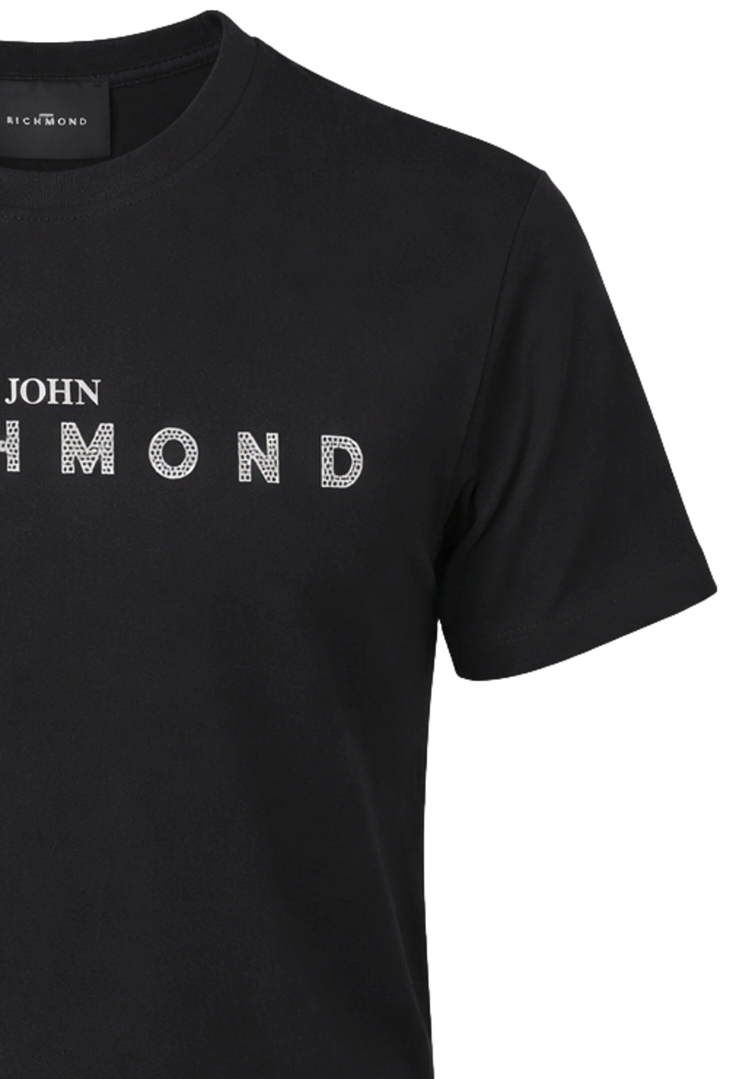John Richmond Tshirt Nera Con Logo Centrale Bianco Bambino RBP26008TS_