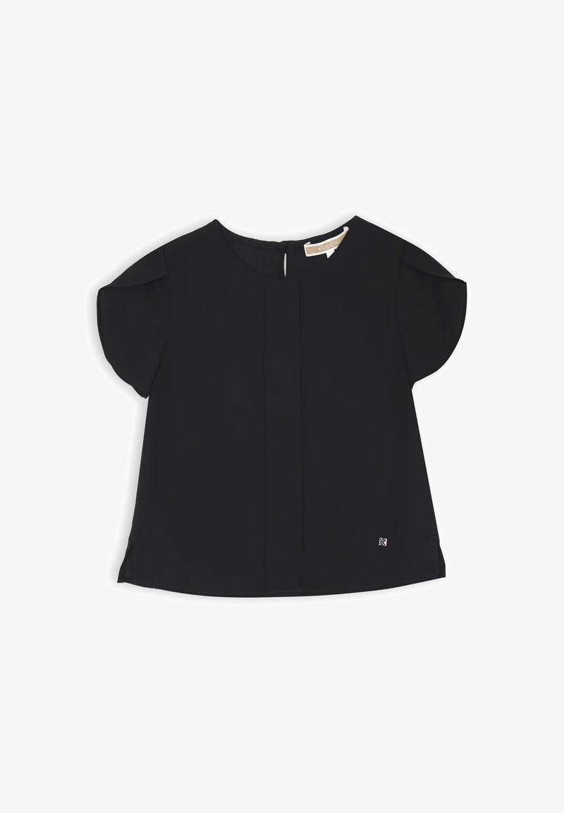 Maglia nera Kocca bambina maniche corte primavera-estate 2025 - NERO | CammarataMode
