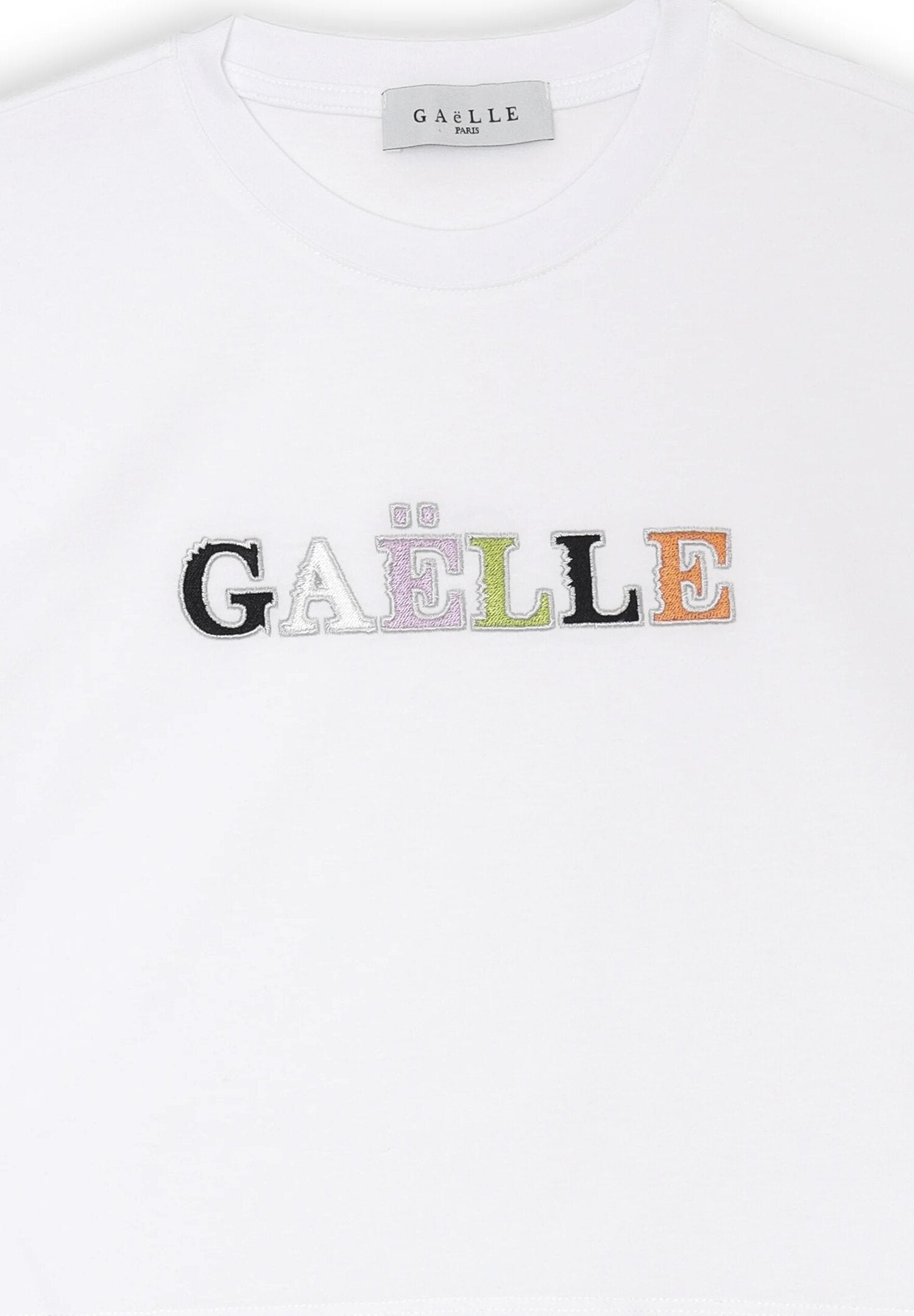White Gaelle girl's shirt multicolor print summer cotton regular fit | CammarataMode
