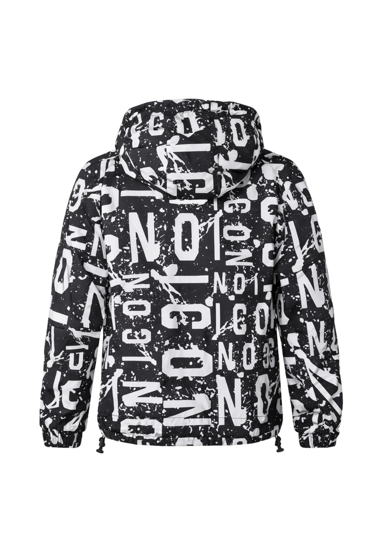 Icon Giubbotto Nero Reversibile Fantasia Logo Bambino IBJK001136_