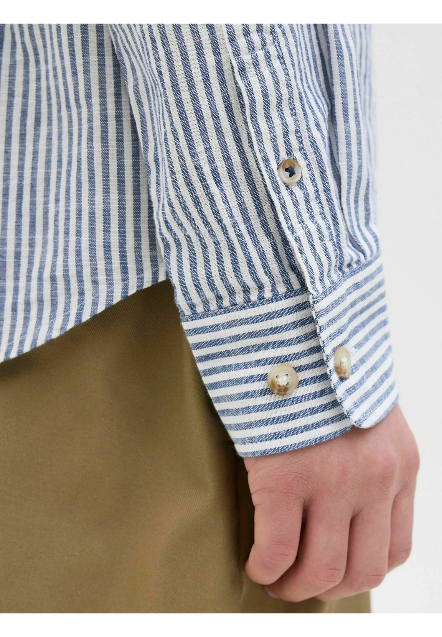 Camicia misto lino celeste Jack & Jones Kids bambino primavera estate 2025 | CammarataMode