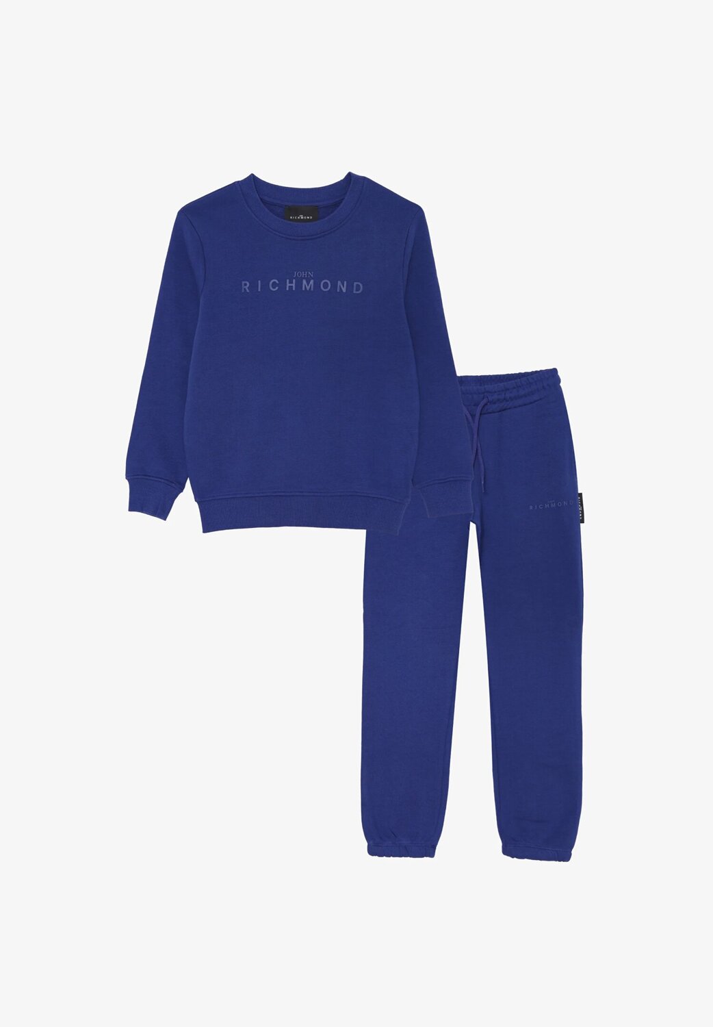 John Richmond tuta bambino royal blu cotone inverno stampa logo