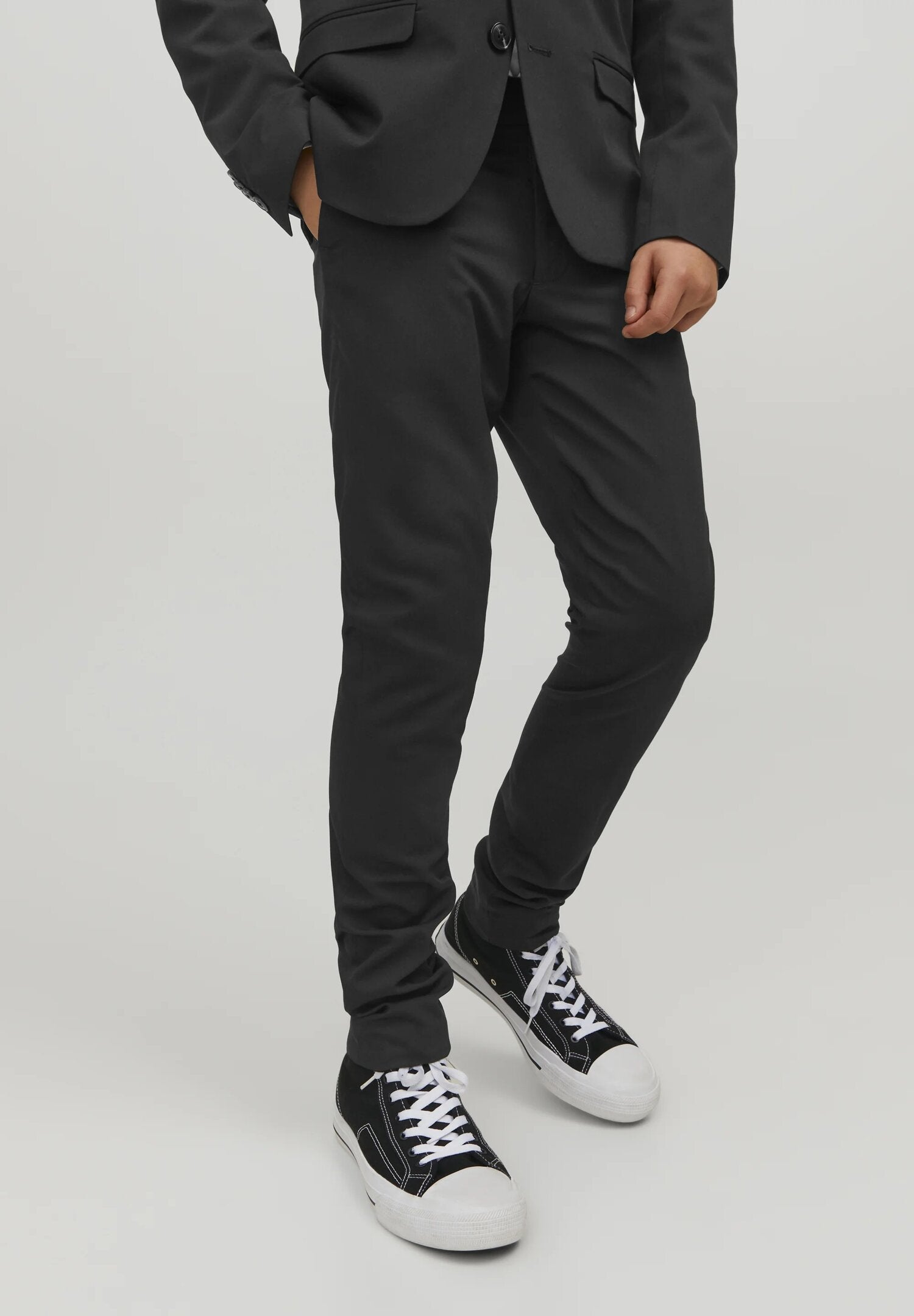 Jack & Jones Junior pantaloni eleganti bambino e ragazzo neri slim fit