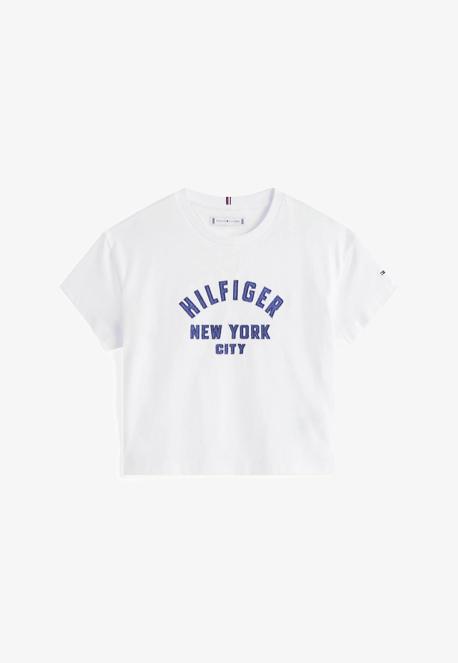 TOMMY HILFIGER – T-shirt Logo Appliqué Bambina in Cotone