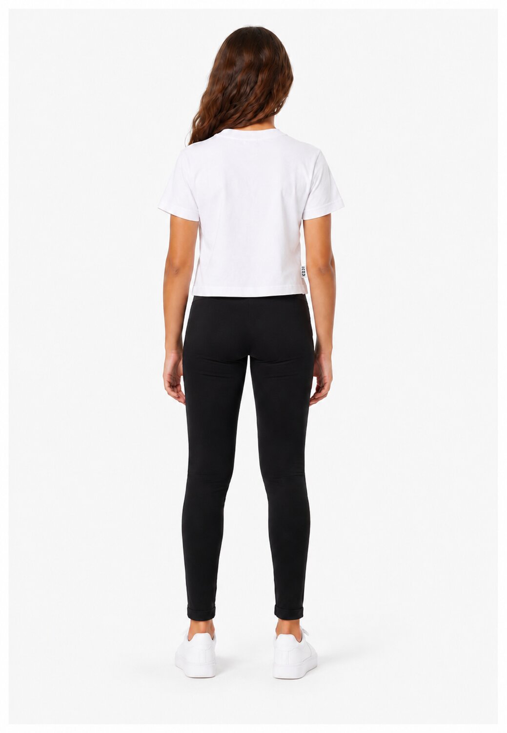 Icon t Shirt Bianca Crop Bambina Modello Crop - IGKS001152_
