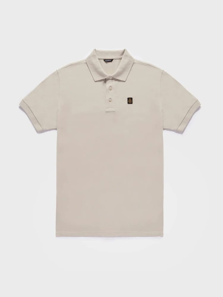 Refrigiwear polo beige uomo mini logo