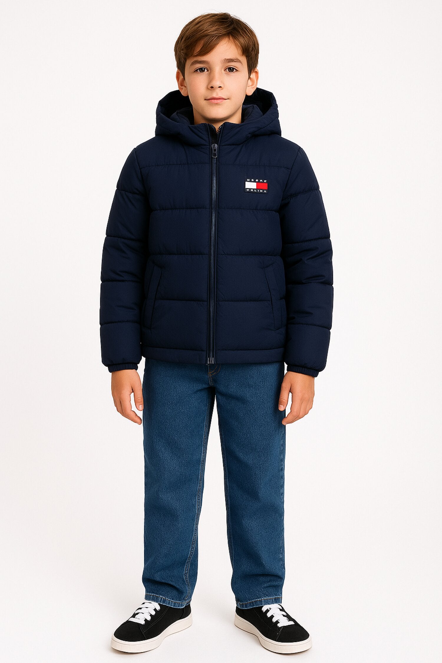 Tommy Hilfiger giacca invernale bambino ragazzo blu navy imbottita