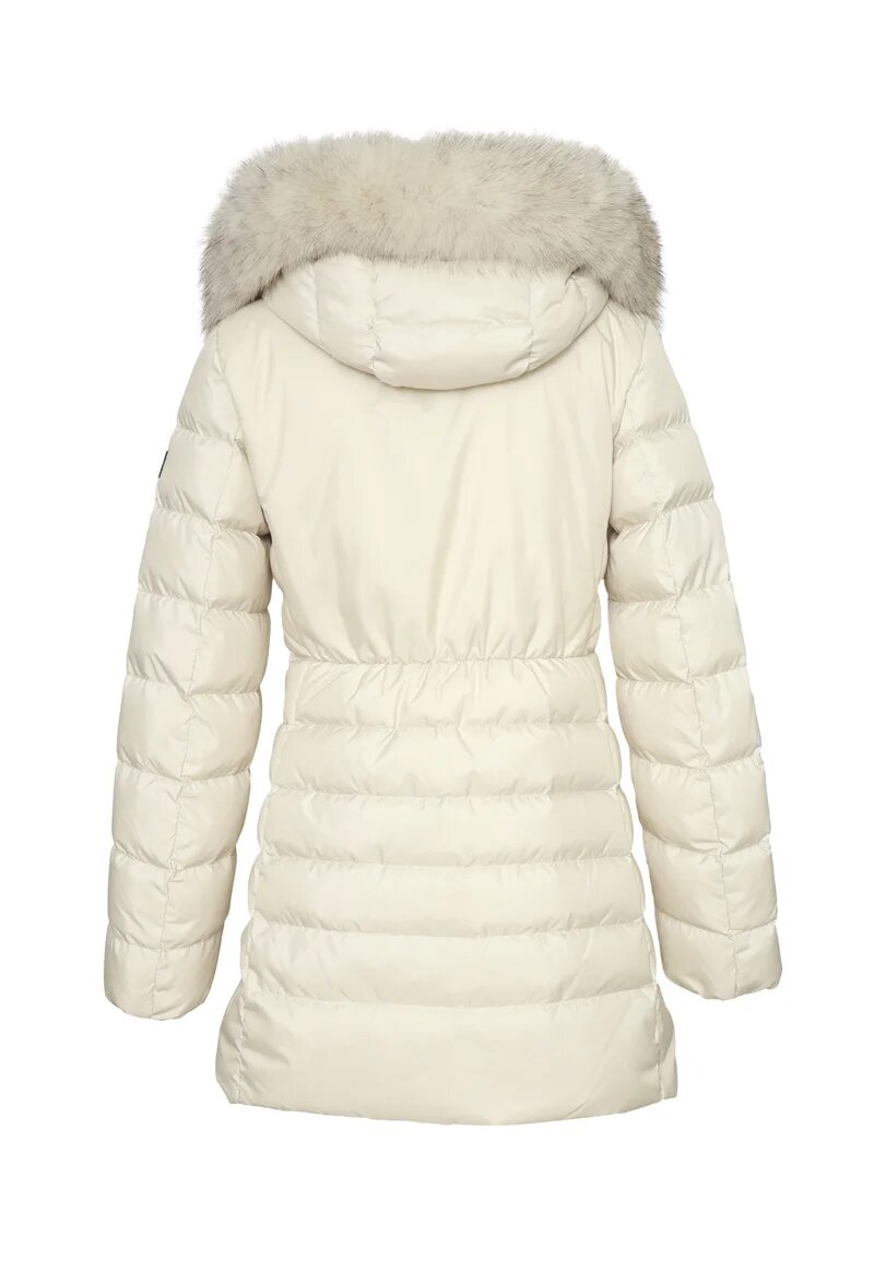 Peuterey cappotto invernale bambina beige lungo con cappuccio e pelliccia - BEIGE | CammarataMode