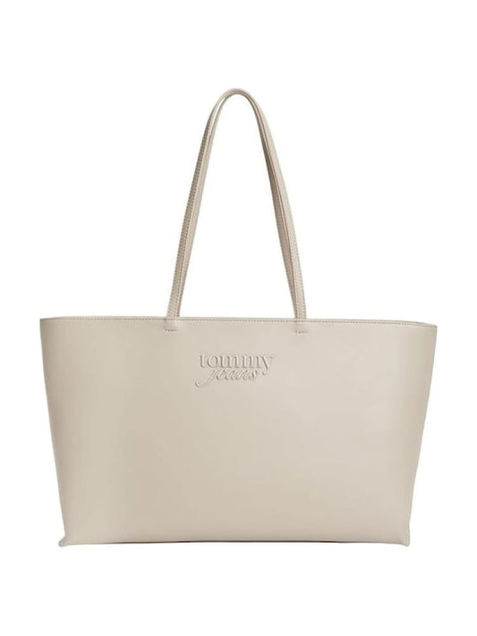 Tommy Jeans borsa beige donna logo lettering