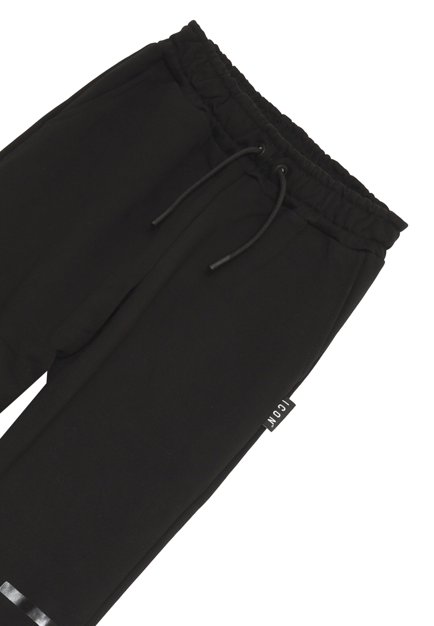 Icon Pantalone Nero Bambino In Cotone Vita Regolabile Sportivo AI25