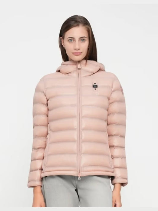 Blauer giubbotto donna ellis termosaldato rosa con patch iconica sul braccio Donna